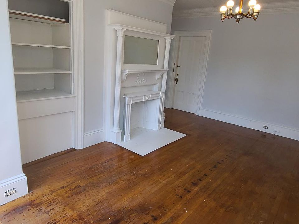 Living Room with built-in shelf