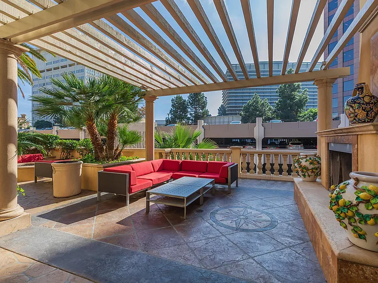 Courtyard Seating Area Fire Place