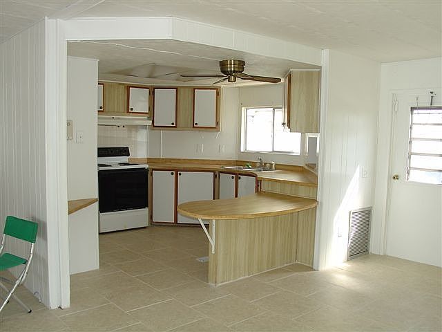 Kitchen new tile floor