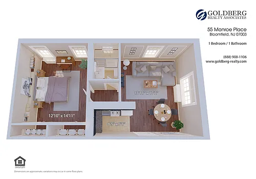 Floor plan 1 Bedroom