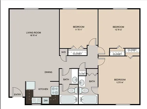 Floor plan 3 Bedroom