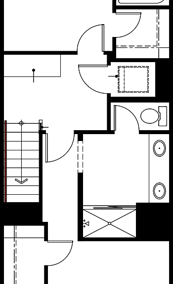 3rd floor features a master suite including bathroom with walk-in shower and a second bedroom with separate bathroom.