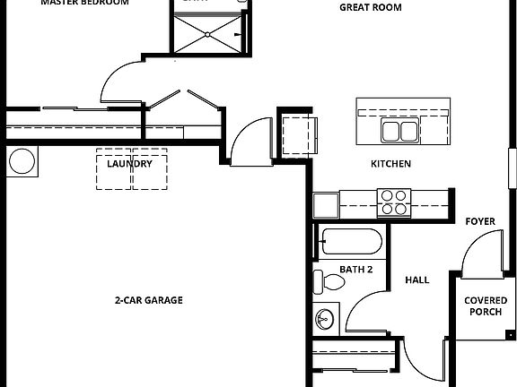 The Amador is a single story plan with a spacious family room and chef ready kitchen.