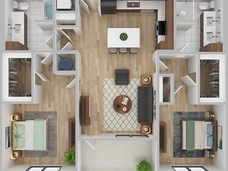 2 Bedroom | 2 Bath | 1297 SF 2 Bedroom | 2 Bath | 1297 SF