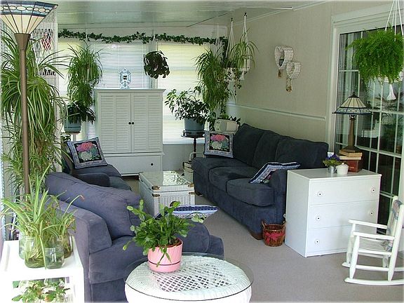 Florida room is larger than it looks and can be used all year round.