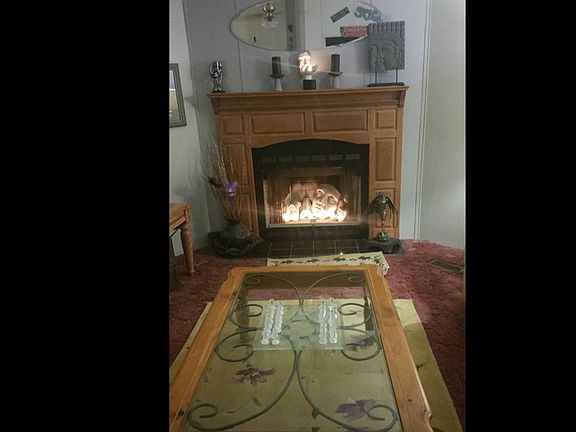 Log burning fireplace