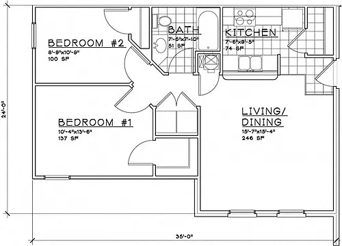 Floor plan 2 Bedroom