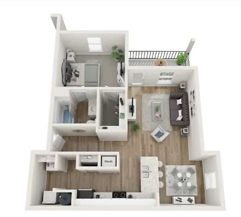 Floor plan 1 Bedroom