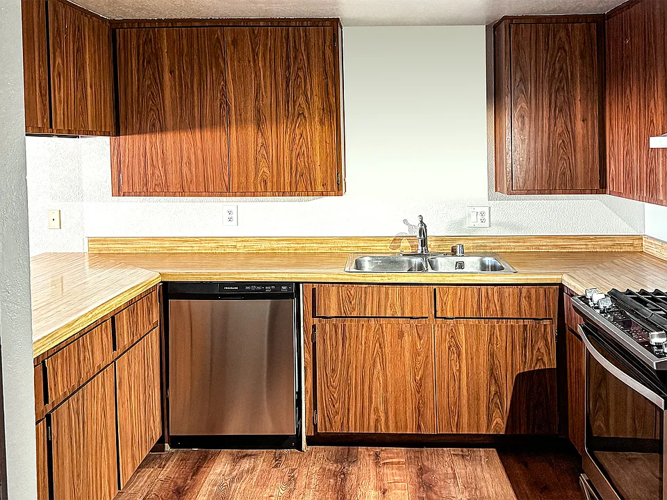 The Kitchen offers cabinets for more than everyday dishes and plenty of countertops for creating delicious meals.