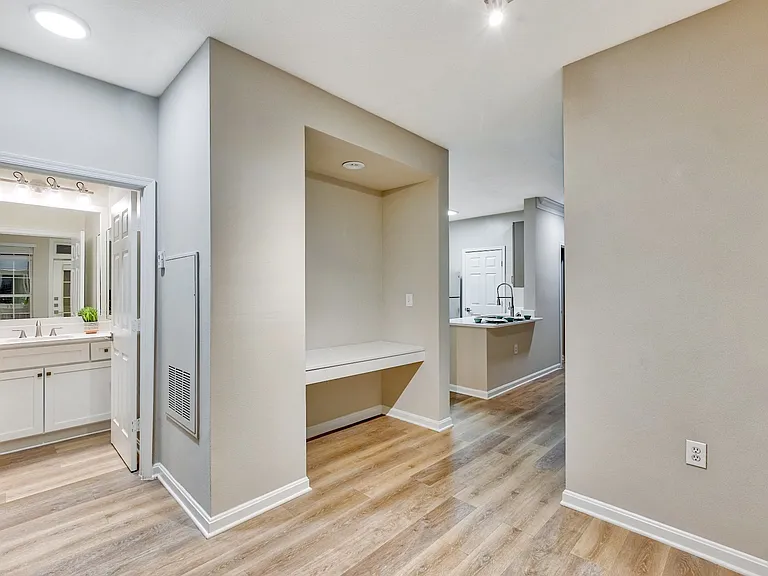 Built-in desk nooks featured in a number of our floor plans.