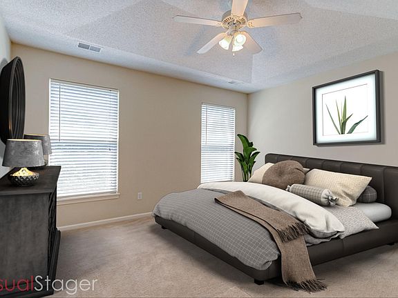 Virtually Staged Master Bedroom