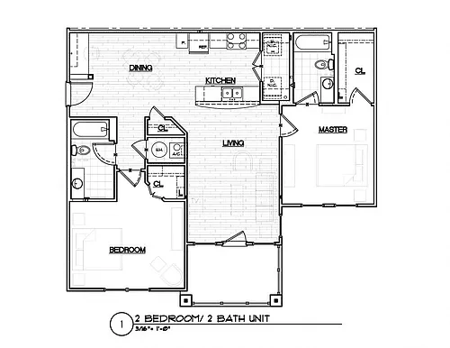Floor plan 2 Bedroom/ 2Bath