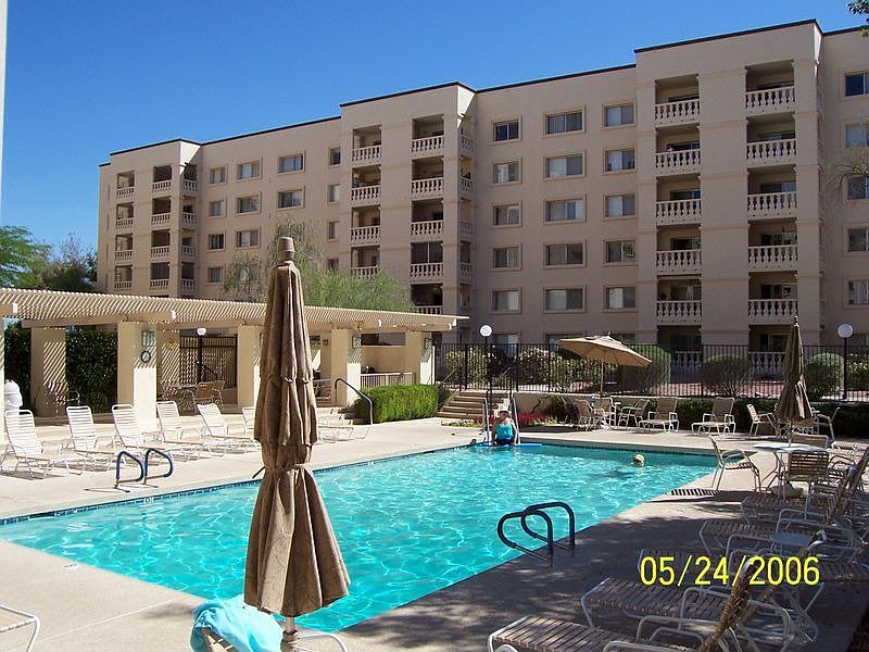Pool just steps from building