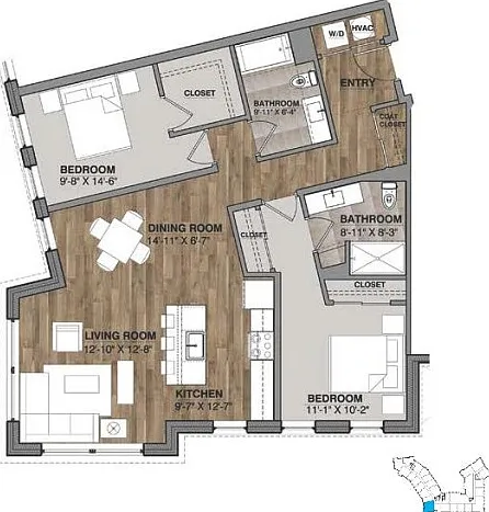 Two Bedroom - Unit I Two Bedroom - Unit I