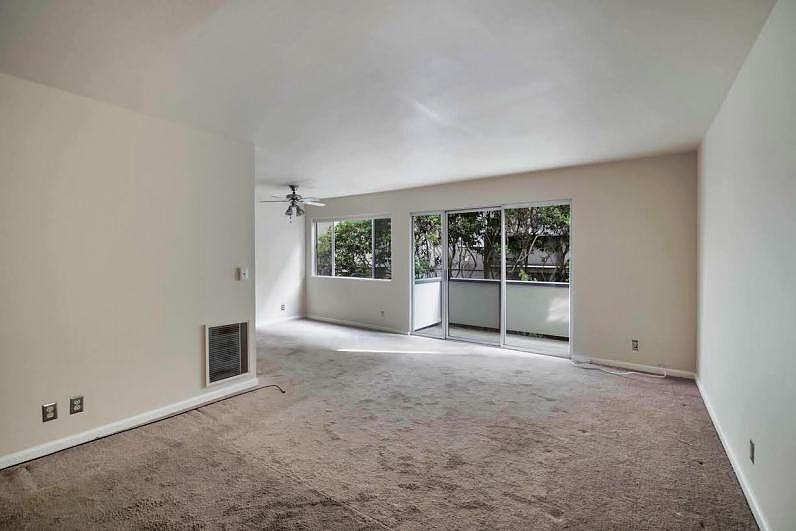 Light filled living room and balcony