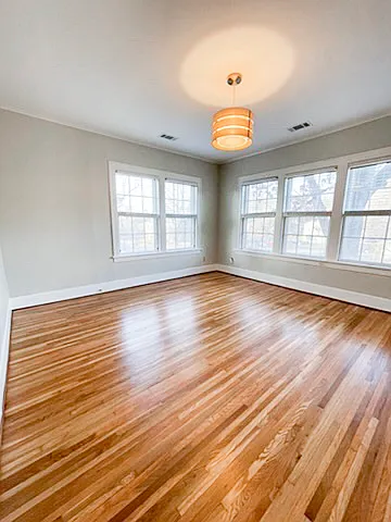 Spacious living room with lots of natural light