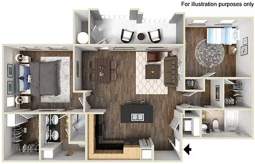 Floor plan 40B 2X2