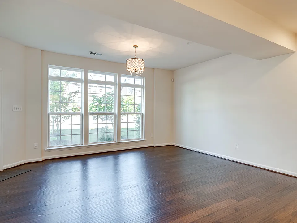 Open living and dining area