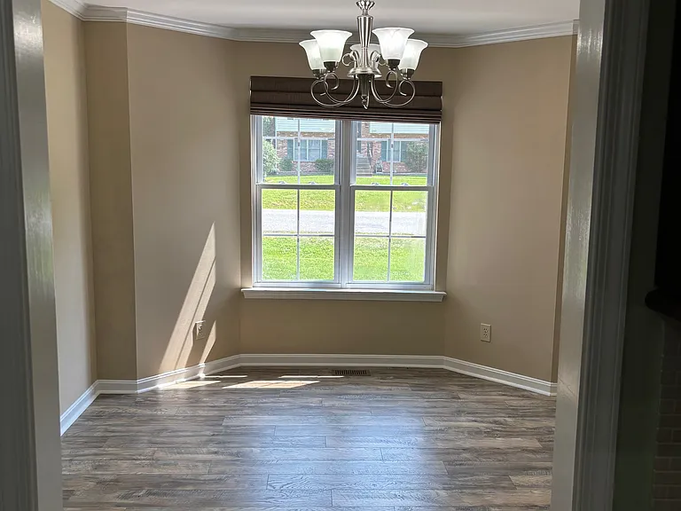 Formal dinning as you look into it from the kitchen. This area also works as a home office.