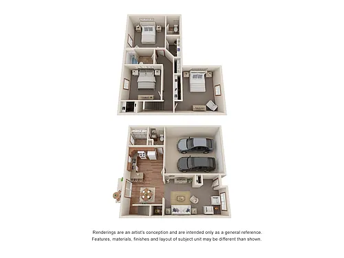 Floor plan 3 Bed | 2.5 Bath 2-Story