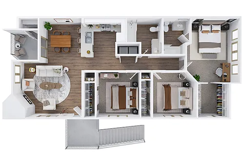 Floor plan 3X2 - 1178