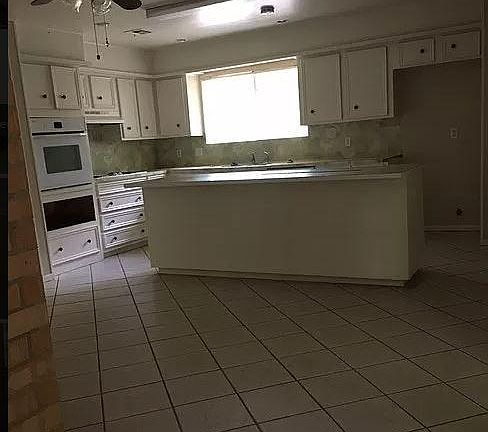 View of kithen from eating area