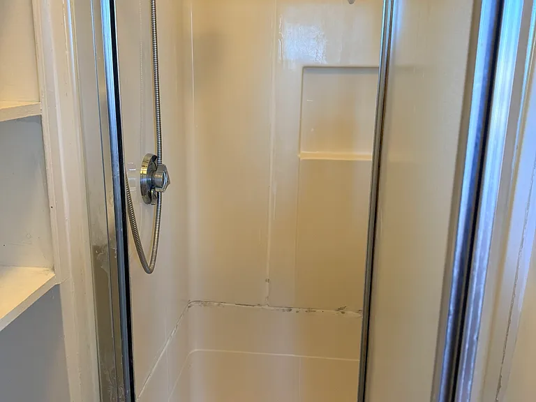 shower with door open
