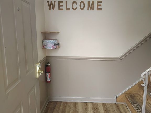 keyless entry door, shared stairways, motion sensor lights.