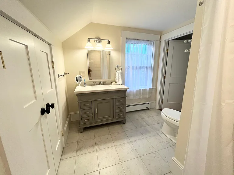 Third floor bath for private third floor suite.
