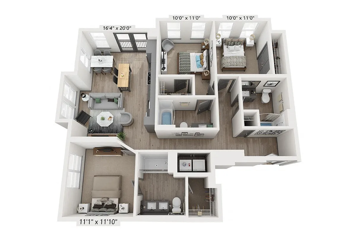 Floor plan Central (3.3B)