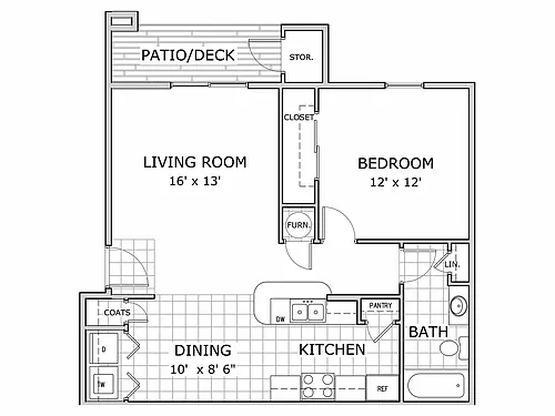 Floor plan 1 Bedroom - Ph 2
