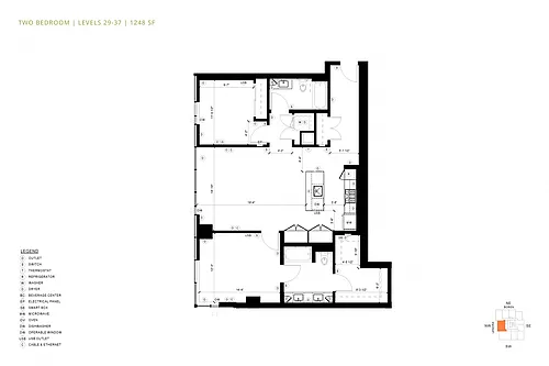 Floor plan 2 Bedroom C3