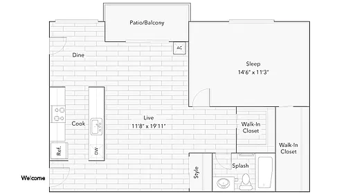 Floor plan Amherst Deluxe Renovated