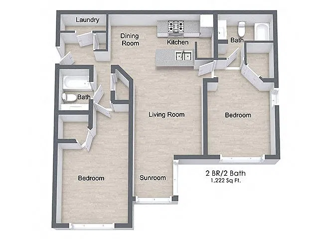 Floor plan Two Bedroom
