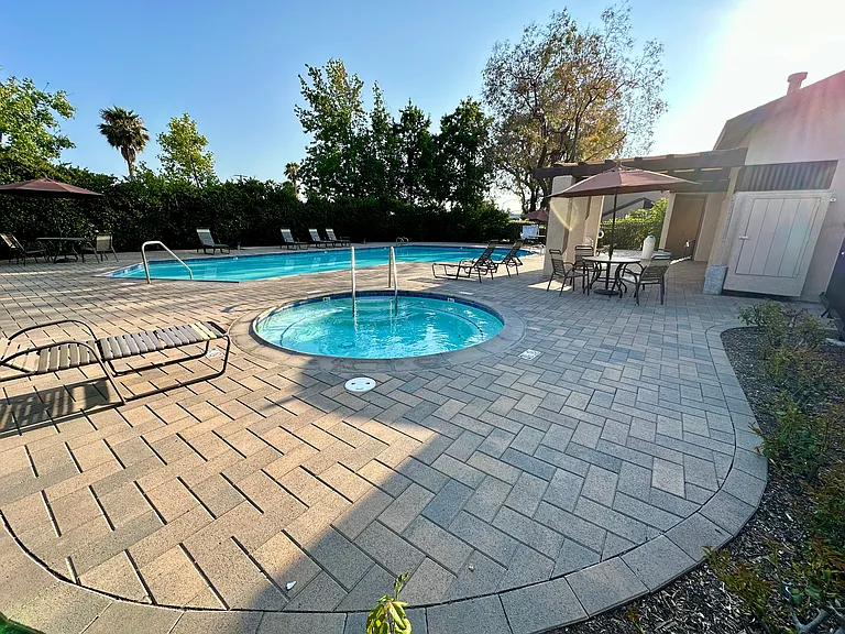 Gated community pool and spa