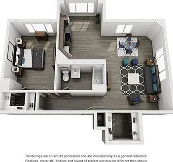 Cooper George - Brook - 1 Beds - 1 Baths - 730 Sq. ft.
