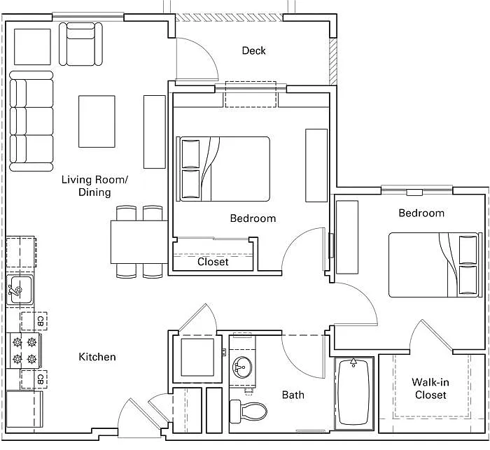 Floor plan 2 bedroom