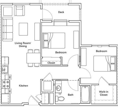 Floor plan 2 bedroom