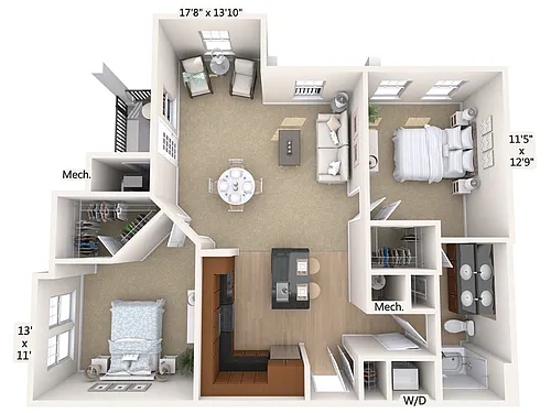 Floor plan B1-5-1068sq