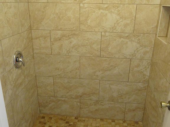 new shower in master bath