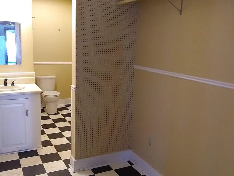 Master bath, sink and laundry area. (before washer/dryer were installed)