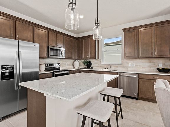 Kitchen with island ample storage