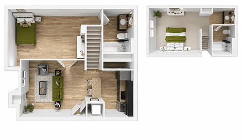 Floor plan 2 Bed/2 Bath