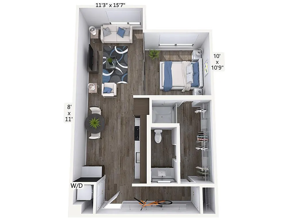 Floor plan Furnished-A4-721-Furnished