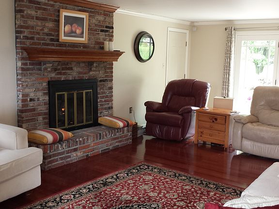 family room with french door