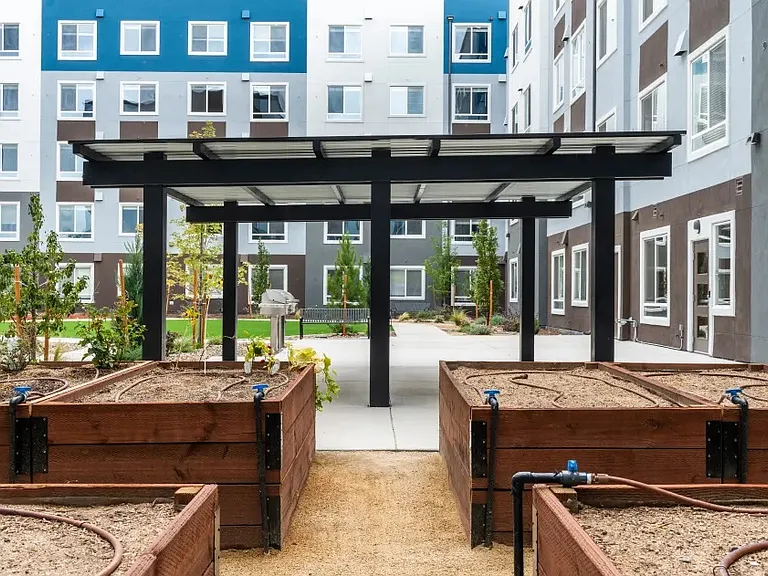 Courtyard With Community Garden