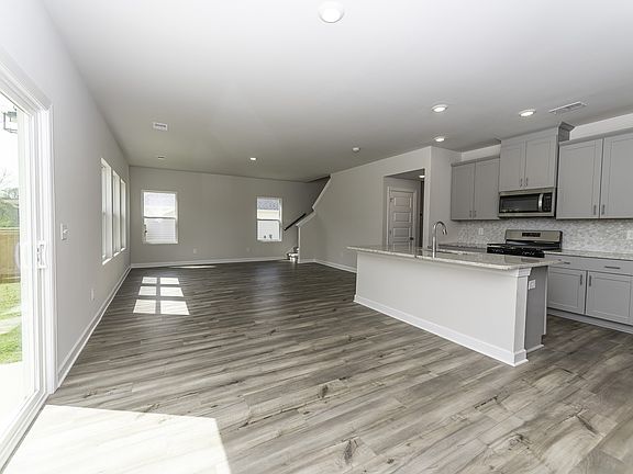 The open-concept floorplan allows for easy entertaining.