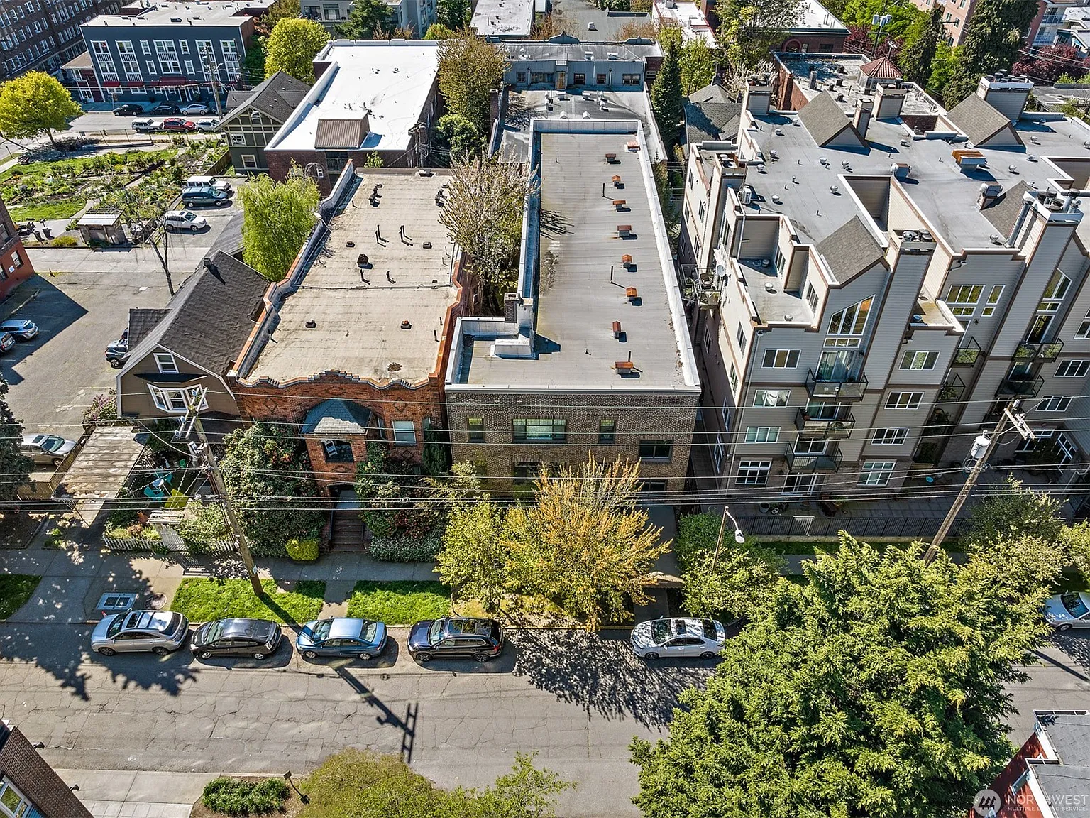 Aerial view facing west