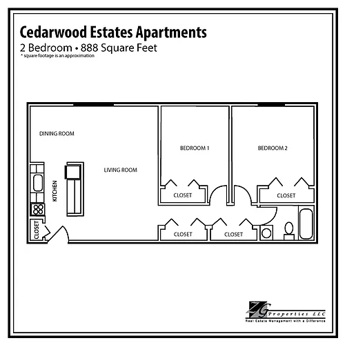 Floor plan 2 Bedroom