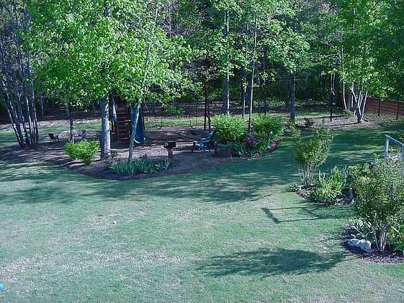 Large fenced in backyard